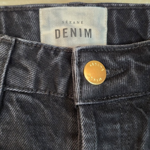 SEZANE Women Slim Parfait Heather Black Jeans Size 27 Button Fly READ DESC - Picture 6 of 16